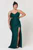 Emerald Mesh Cut Out Gown - Trixxi Clothing